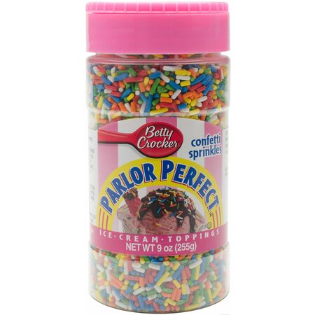 BETTY CROCKER Parlor Perfect Ice Cream Topping Confetti Sprinkles BC71400